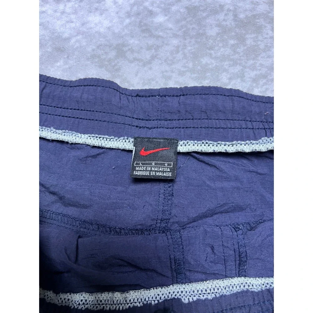 Nike Athletic Shorts Mens Large Navy Blue Ripstop Cargo Pockets 0955